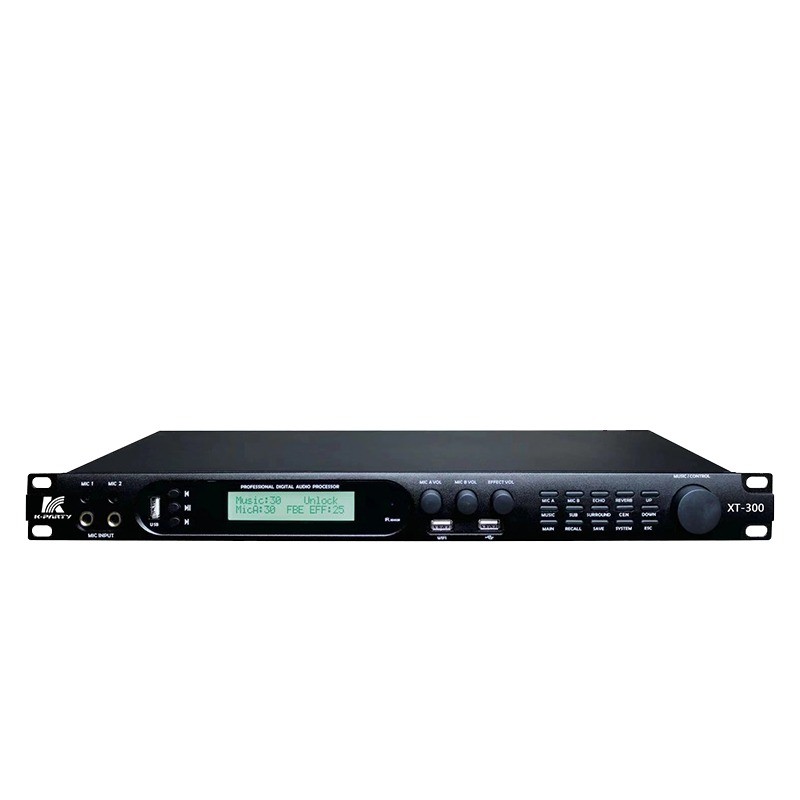 Hiệu suất cao Pre Stage Effector Karaoke Processor Điều khiển từ xa hồng ngoại XT-300